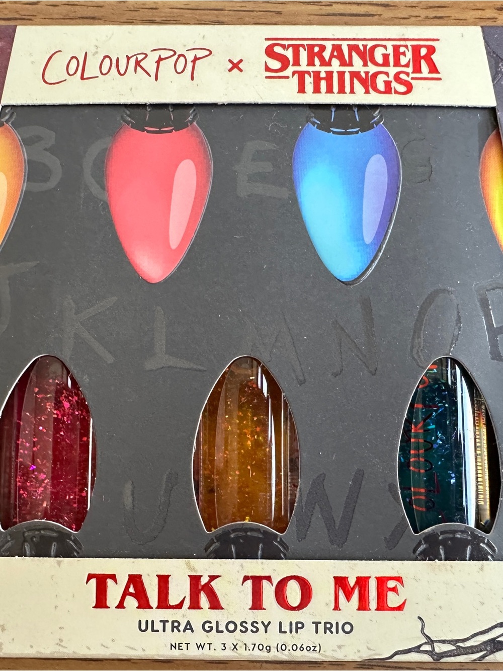 Colourpop x Stranger Things "Talk To Me" Ultra Glossy Lip Trio - Red, Gold, Teal